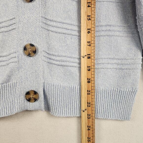 Cupcakes and Cashmere Cardigan Revolve Women’s SZ M Blue Textured Knit Buttons - Picture 11 of 13